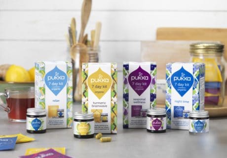 pukka spring 18 wellbeing kit range with sachets